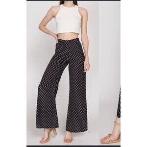 New York & Company Wide Leg  Pants Size XS Black Pinstripe‎ SKU29